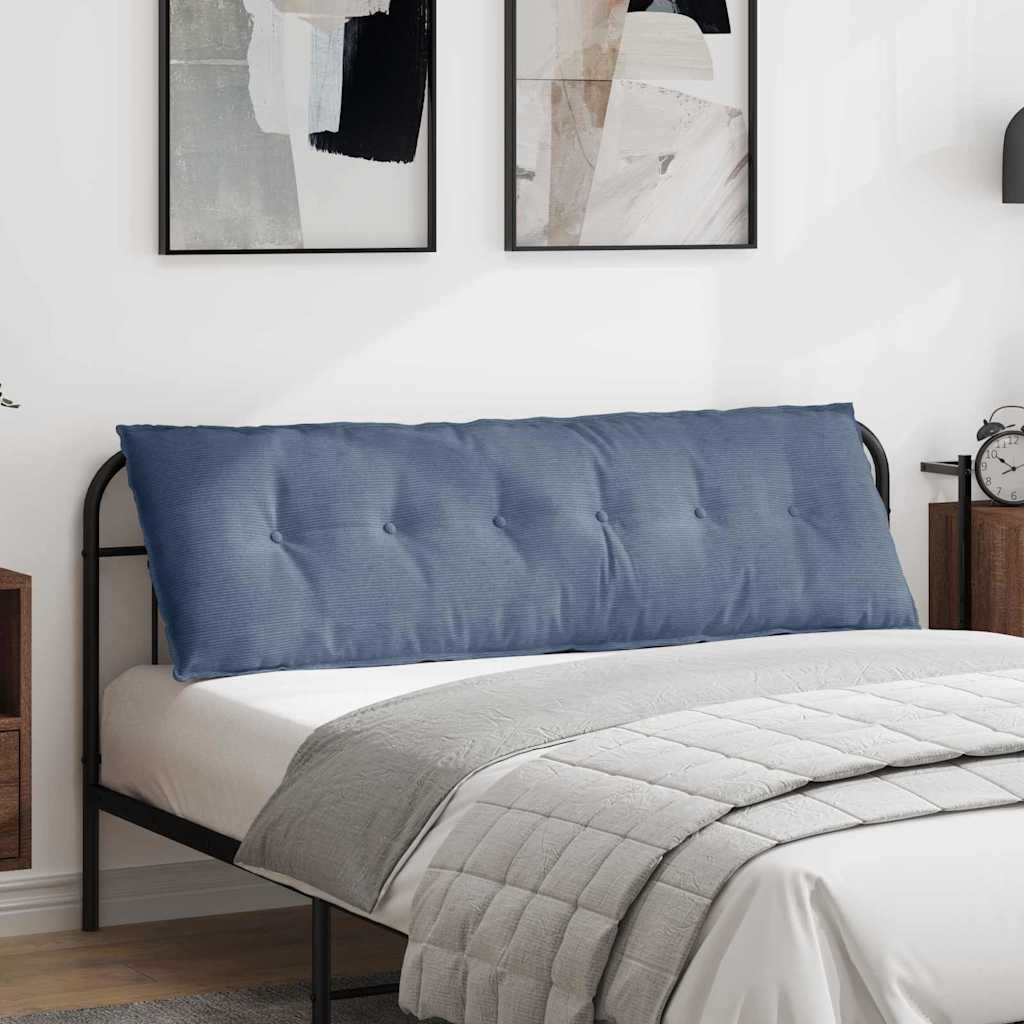 vidaXL Rückenkissen Blau 160 x 50 cm Cordstoff