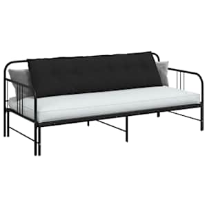 Polštář na záda Černá 180 x 19 x 50 cm textil - obrázek 3