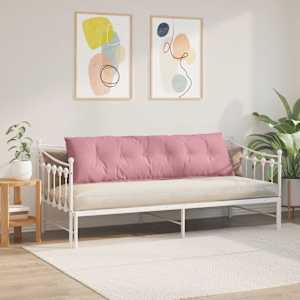 Polštář na záda Růžová 180 x 50 cm Žebrovaná látka - obrázek 4