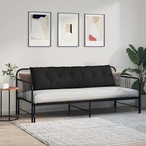 Polštář na záda Černá 180 x 50 cm Mikrovlákno - obrázek 4