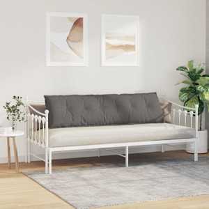 Polštář na záda Světle šedá 180 x 50 cm Žebrovaná látka - obrázek 4