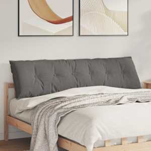 Poglavni vzglavnik Svetlo siva 180 x 50 cm Žametna tkanina