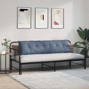 Polštář na záda Modrá 180 x 50 cm Žebrovaná látka - obrázek 4