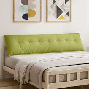 Polštář na záda Světlá zelená 200 x 19 x 50 cm textil - obrázek 1