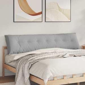 Polštář na záda Oblačno šedá 200 x 19 x 50 cm textil - obrázek 1