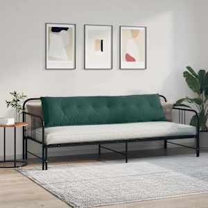 Polštář na záda Tmavě zelená 200 x 50 cm Žebrovaná látka - obrázek 4