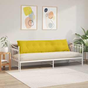 Polštář na záda Žlutá 200 x 50 cm Žebrovaná látka - obrázek 4