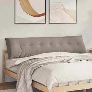 Polštář na záda Taupe 200 x 50 cm Mikrovlákno - obrázek 1
