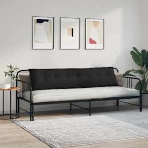 Polštář na záda Černá 200 x 50 cm Mikrovlákno - obrázek 4