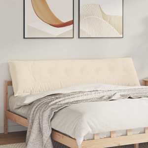Polštář na záda Béžová 200 x 50 cm Mikrovlákno - obrázek 1