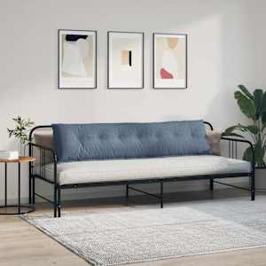 Polštář na záda Modrá 200 x 50 cm Žebrovaná látka - obrázek 4