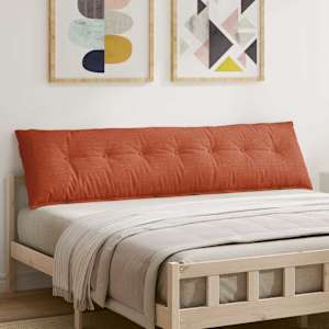 Polštář na záda Červená oranžová 200 x 50 cm Žebrovaná látka - obrázek 1