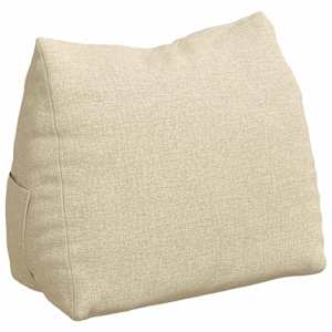 Polštář na záda Krémová 45 x 20 x 35 cm textil - obrázek 2