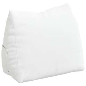 Polštář na záda Bílá 45 x 20 x 35 cm textil - obrázek 2
