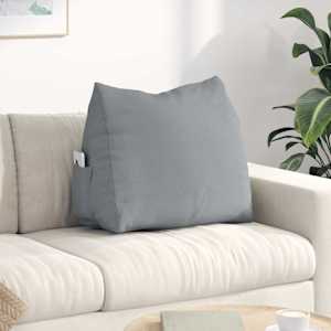 Polštář na záda Světle šedá 60 x 20 x 50 cm textil - obrázek 1