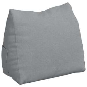 Polštář na záda Světle šedá 60 x 20 x 50 cm textil - obrázek 2