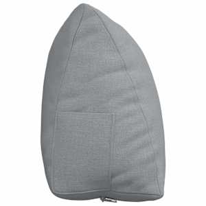 Polštář na záda Světle šedá 60 x 20 x 50 cm textil - obrázek 7
