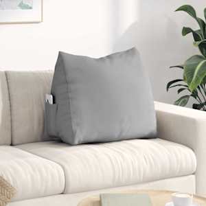 Polštář na záda Oblačno šedá 60 x 20 x 50 cm textil - obrázek 1