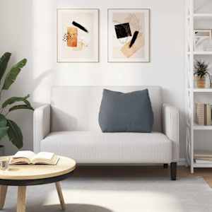 Polštář na záda Tmavě šedá 60 x 20 x 50 cm Žebrovaná látka - obrázek 4