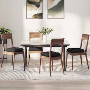 Polštáře na sedadla 4 pcs Černá 40 x 40 cm Mikrovlákno - obrázek 1