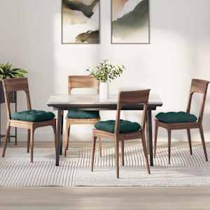 Polštáře na sedadla 4 pcs Tmavě zelená 45 x 45 x 12 cm textil - obrázek 1