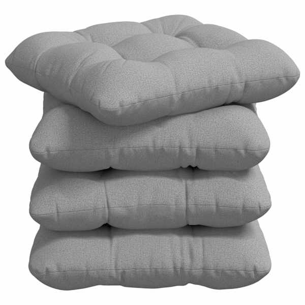 vidaXL Istumispatjad 4 tk kangas Pilvine hall 45 x 45 x 12 cm