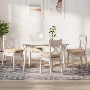 Sedežne blazine 4 pcs krema 45 x 45 cm Mikrofiber tkanina