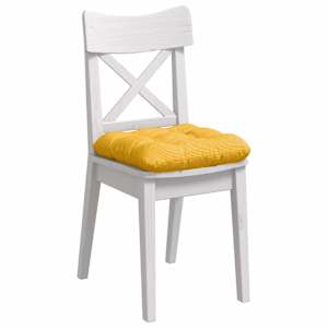 Polštáře na sedadla 4 pcs Světlá žlutá 45 x 45 cm - obrázek 3