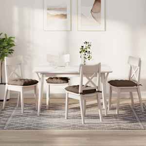 Sedežne blazine 4 pcs Rjava 40 x 40 x 6 cm blago