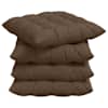 vidaXL Istumispatjad 4 tk kangas Pruun 40 x 40 x 6 cm