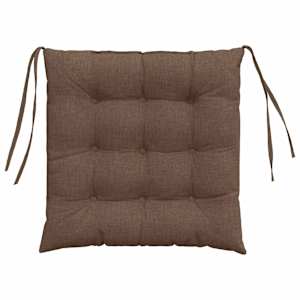 Polštáře na sedadla 4 pcs Hnědá 40 x 40 x 6 cm textil - obrázek 7