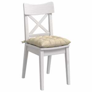 Polštáře na sedadla 4 pcs Krémová 40 x 40 x 6 cm textil - obrázek 3