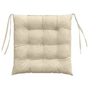 Polštáře na sedadla 4 pcs Krémová 40 x 40 x 6 cm textil - obrázek 7