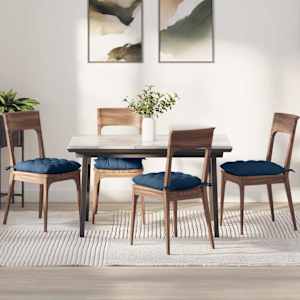 Polštáře na sedadla 4 pcs Modrá 40 x 40 x 6 cm textil - obrázek 1