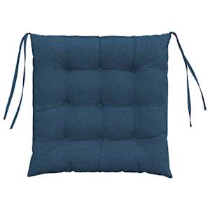 Polštáře na sedadla 4 pcs Modrá 40 x 40 x 6 cm textil - obrázek 7