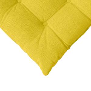Polštáře na sedadla 4 pcs Světlá žlutá 40 x 40 x 6 cm textil - obrázek 9