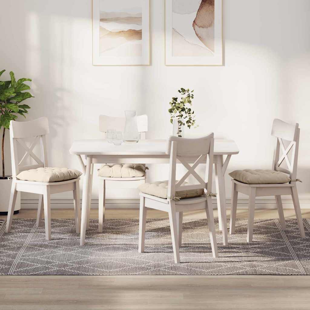  Decorațiuni casă și accesorii  - Perne de Șezut 4 pcs Bej 40 x 40 x 6 cm Microfibră