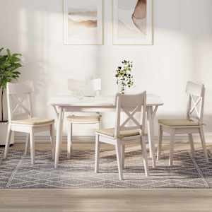 Sedežne blazine 4 pcs krema 40 x 40 x 3 cm blago