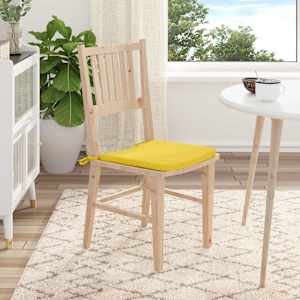 Polštáře na sedadla 4 pcs Světlá žlutá 40 x 40 x 3 cm textil - obrázek 4