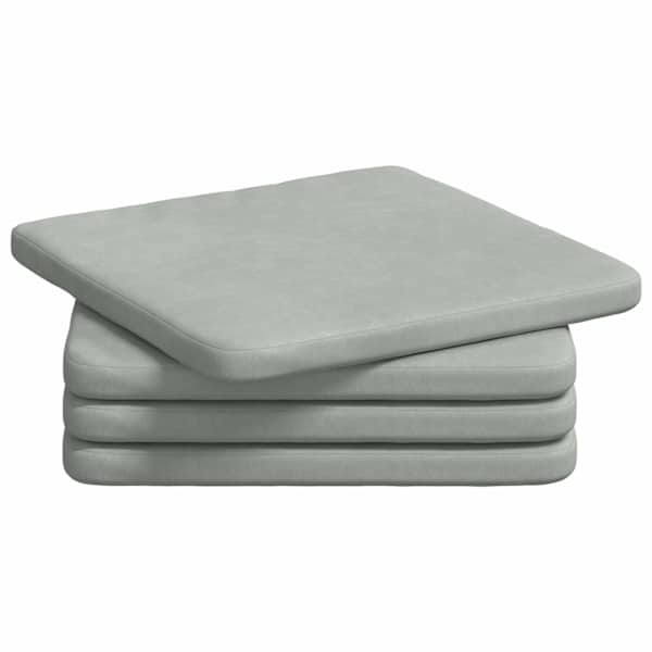 vidaXL Istumispatjad 4 tk Samet Helehall 40 x 40 x 3 cm