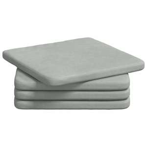 Polštáře na sedadla 4 pcs Světle šedá 40 x 40 x 3 cm samet - obrázek 2