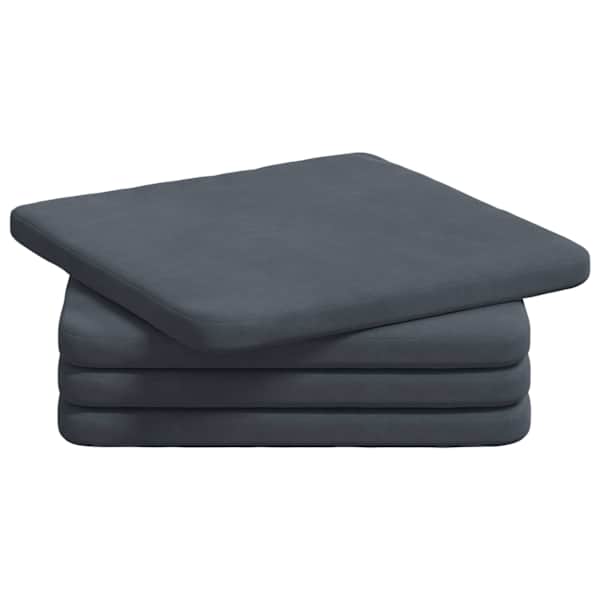 vidaXL Istumispatjad 4 tk Samet Tumehall 40 x 40 x 3 cm