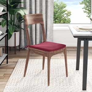 Polštáře na sedadla 4 pcs Víno Červené 40 x 40 x 3 cm samet - obrázek 4