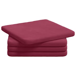 Polštáře na sedadla 4 pcs Víno Červené 40 x 40 x 3 cm samet - obrázek 2