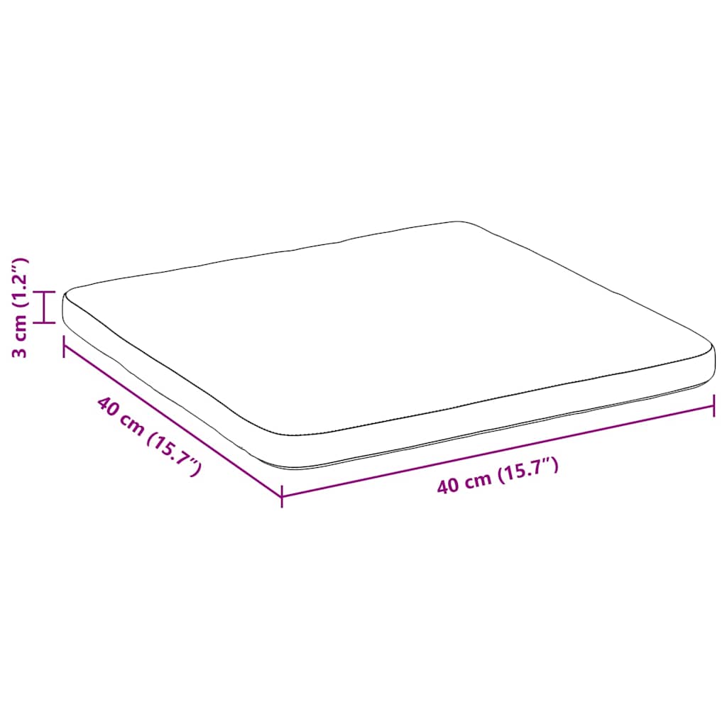 Μαξιλάρια καθισμάτων 4 pcs Κόκκινο 40 x 40 x 3 cm Βελούδο - Image 10