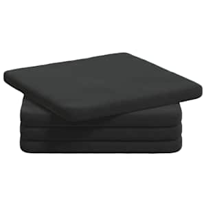 vidaXL Istumispatjad 4 tk Samet Must 40 x 40 x 3 cm