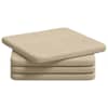 vidaXL Istumispatjad 4 tk Mikrofiber kangas cream 40 x 40 x 3 cm