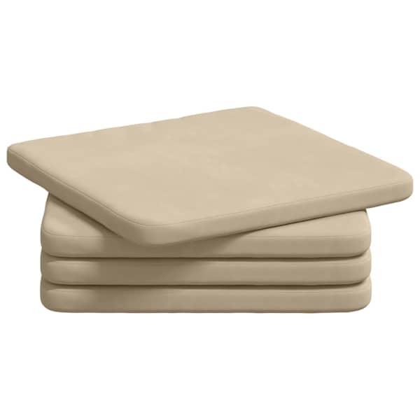 vidaXL Istumispatjad 4 tk Mikrofiber kangas cream 40 x 40 x 3 cm