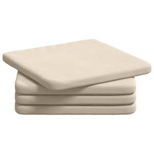 vidaXL Istumispatjad 4 tk Mikrofiber kangas Beež 40 x 40 x 3 cm