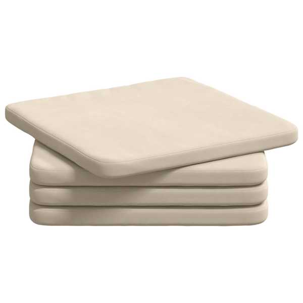 vidaXL Istumispatjad 4 tk Mikrofiber kangas Beež 40 x 40 x 3 cm